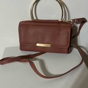 EVVE Small Top Handle wristlet Clutch purse ,Trendy Crossbody Cell Phone Wallet